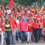 Marcha socialista en Los Teques